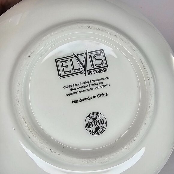 Elvis Presley Ceramic Mug With Blue Suede Shoes Design Collectible 1999 By Vando - Picture 4 of 8